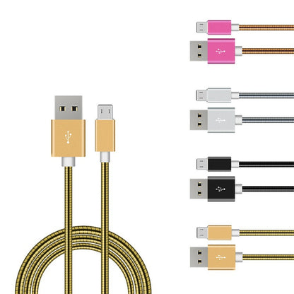 USB charging cable compatible with Apple and Android devices