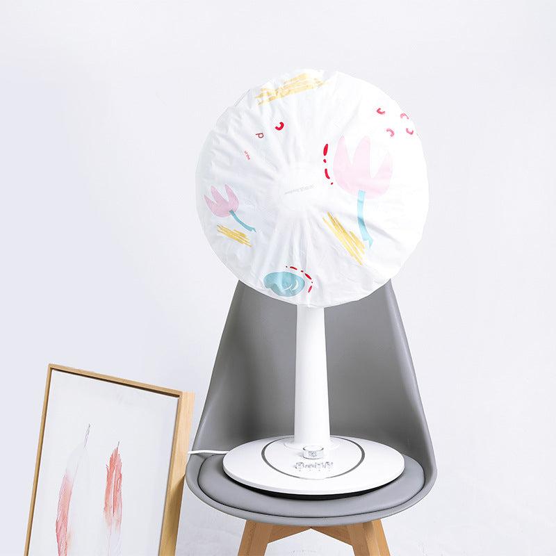 Stylish PEVA dust cover for floor fan - flower design