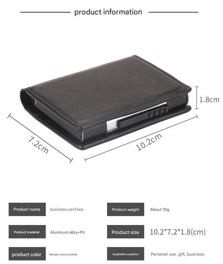 Automatic pop-up credit card holder