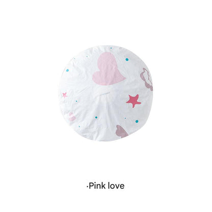 Stylish PEVA dust cover for floor fan - pink hearts design