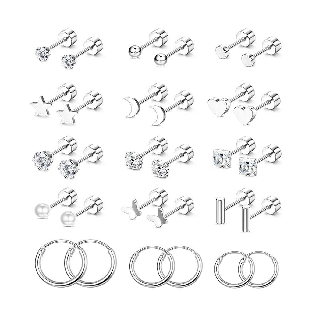 Gold Moon Spiral Earrings