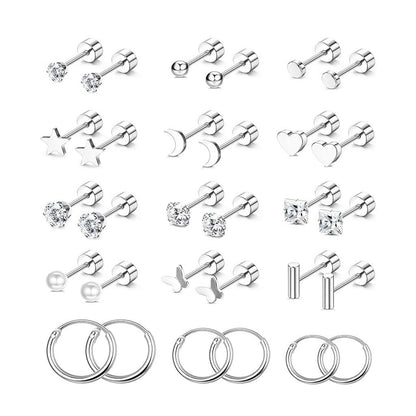 Gold Moon Spiral Earrings