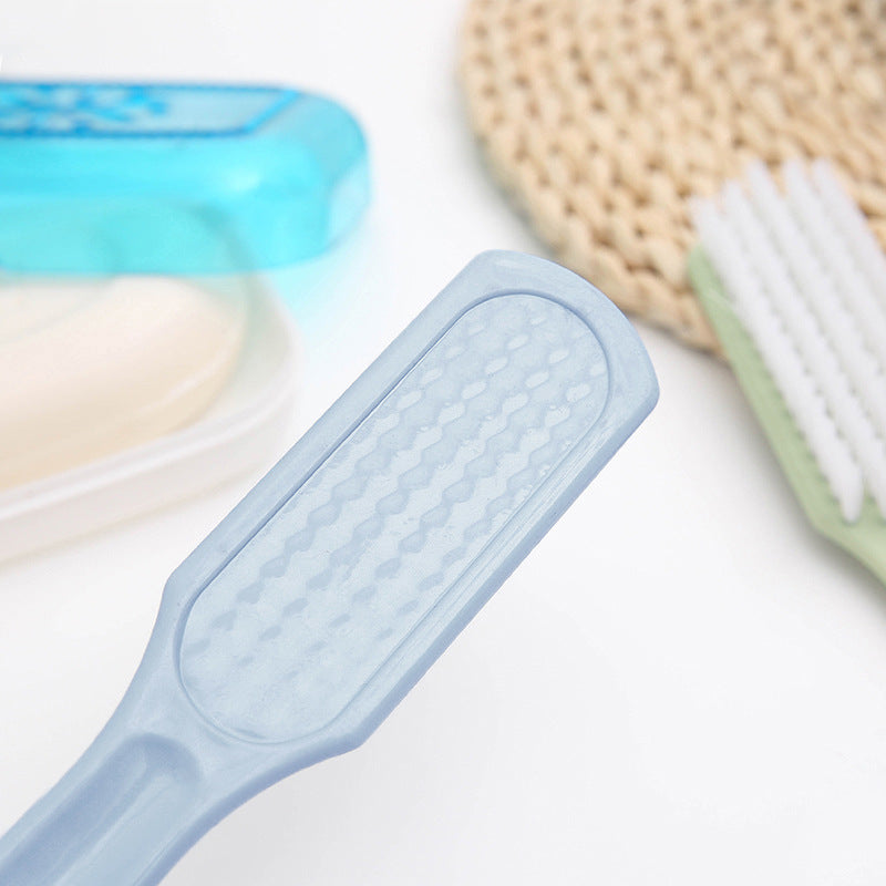 Pink long handle cleaning brush