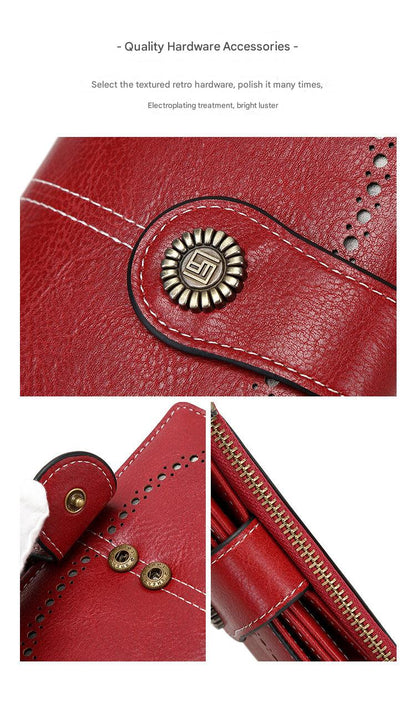durable PU leather women's wallet