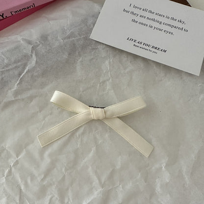 Cute white bow hair clip for kids