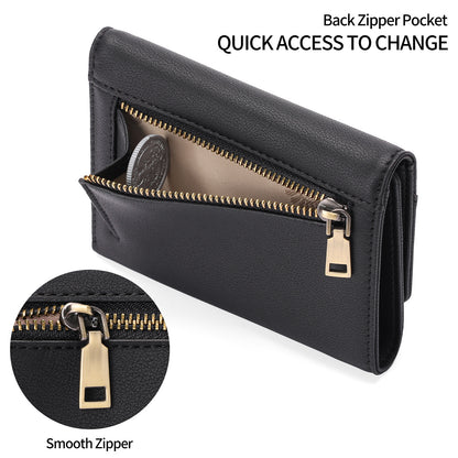 trendy mint green RFID wallet