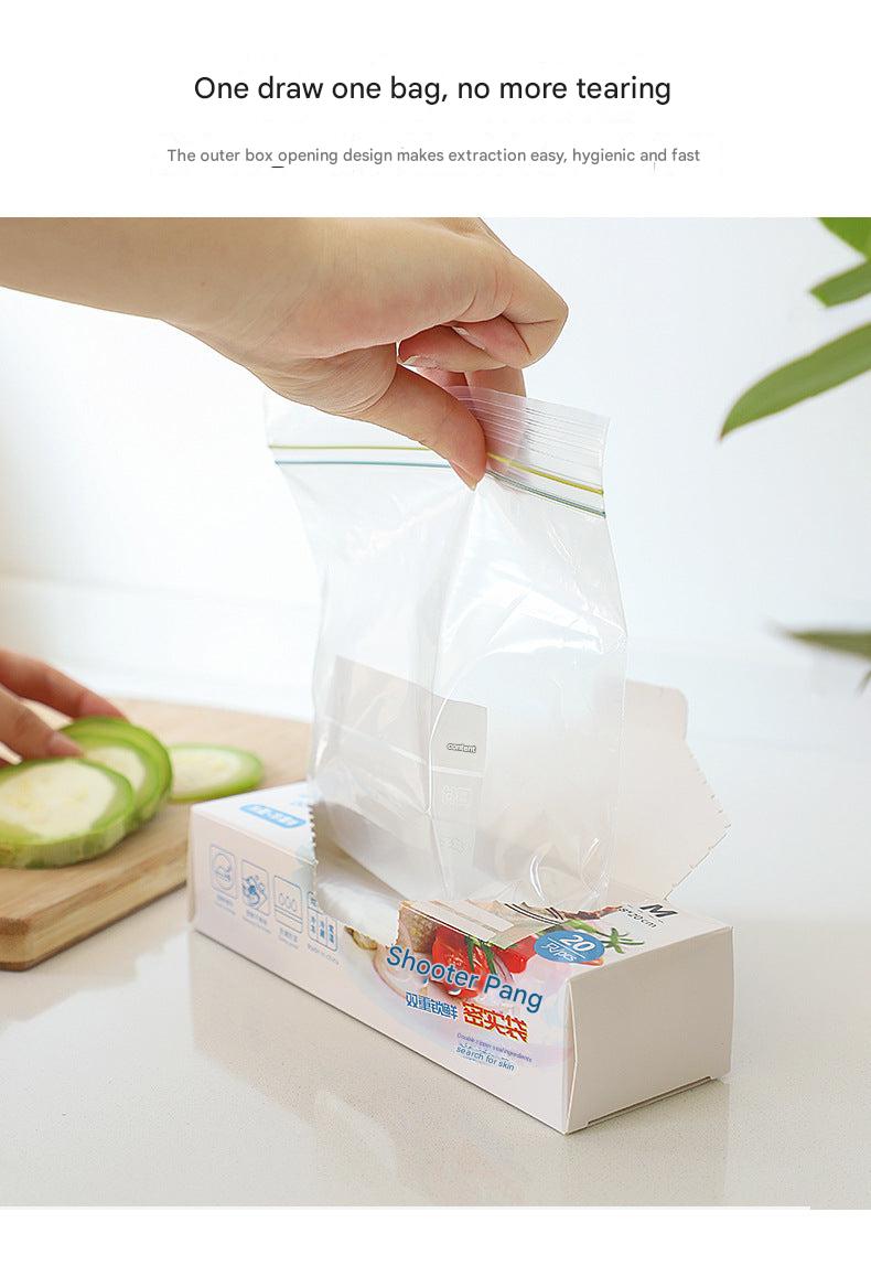 Durable PE food bags in fridge