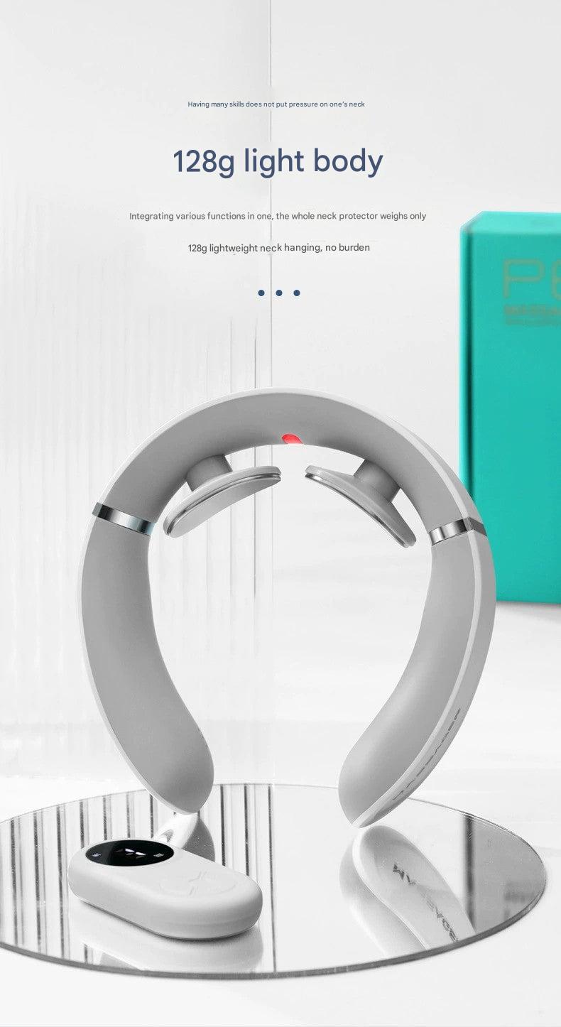 Neck massager in use