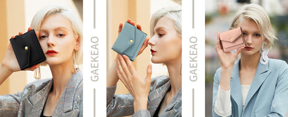 Compact women's wallet with cards
