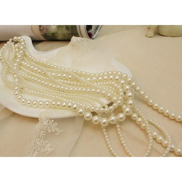 Chic layered pearl necklace for women - elegant jewelry