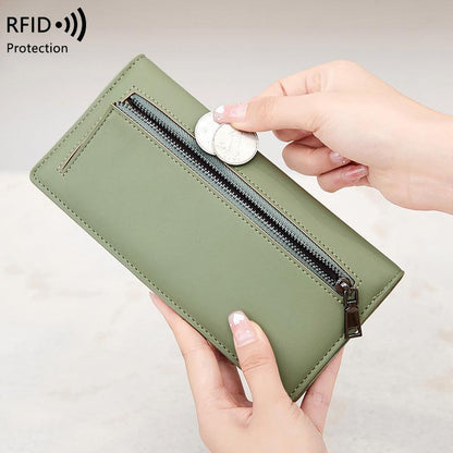 RFID blocking women's wallet in pink color