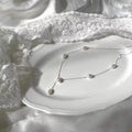 White Gold Freshwater Pearl Necklace
