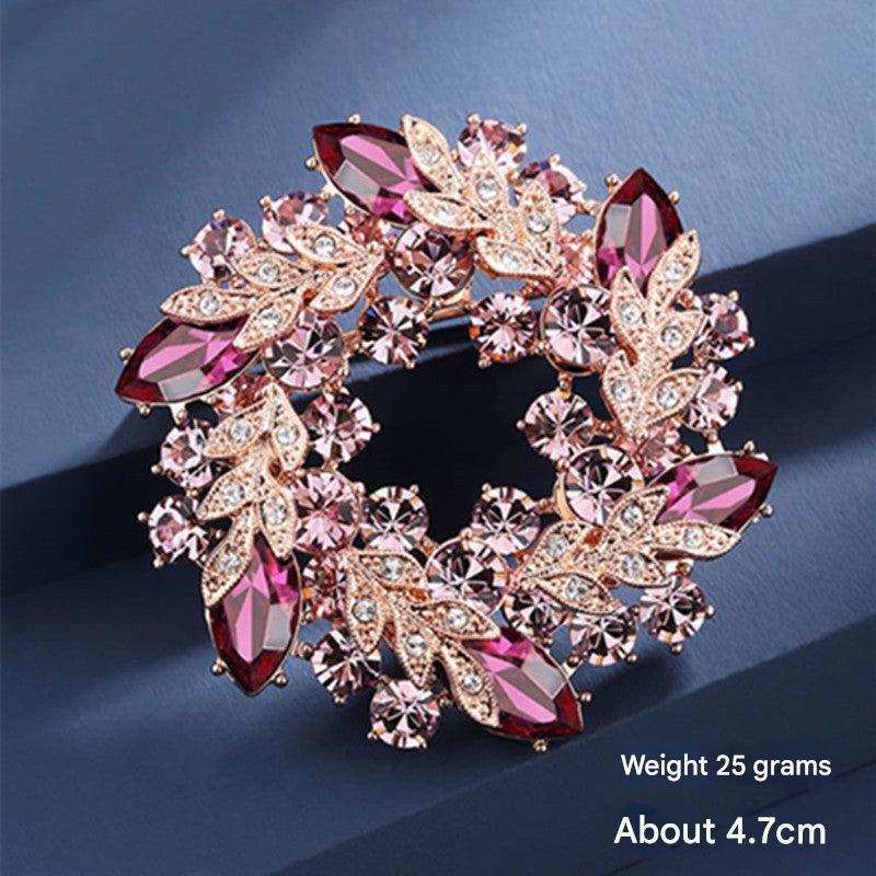 purple floral accessory brooch
