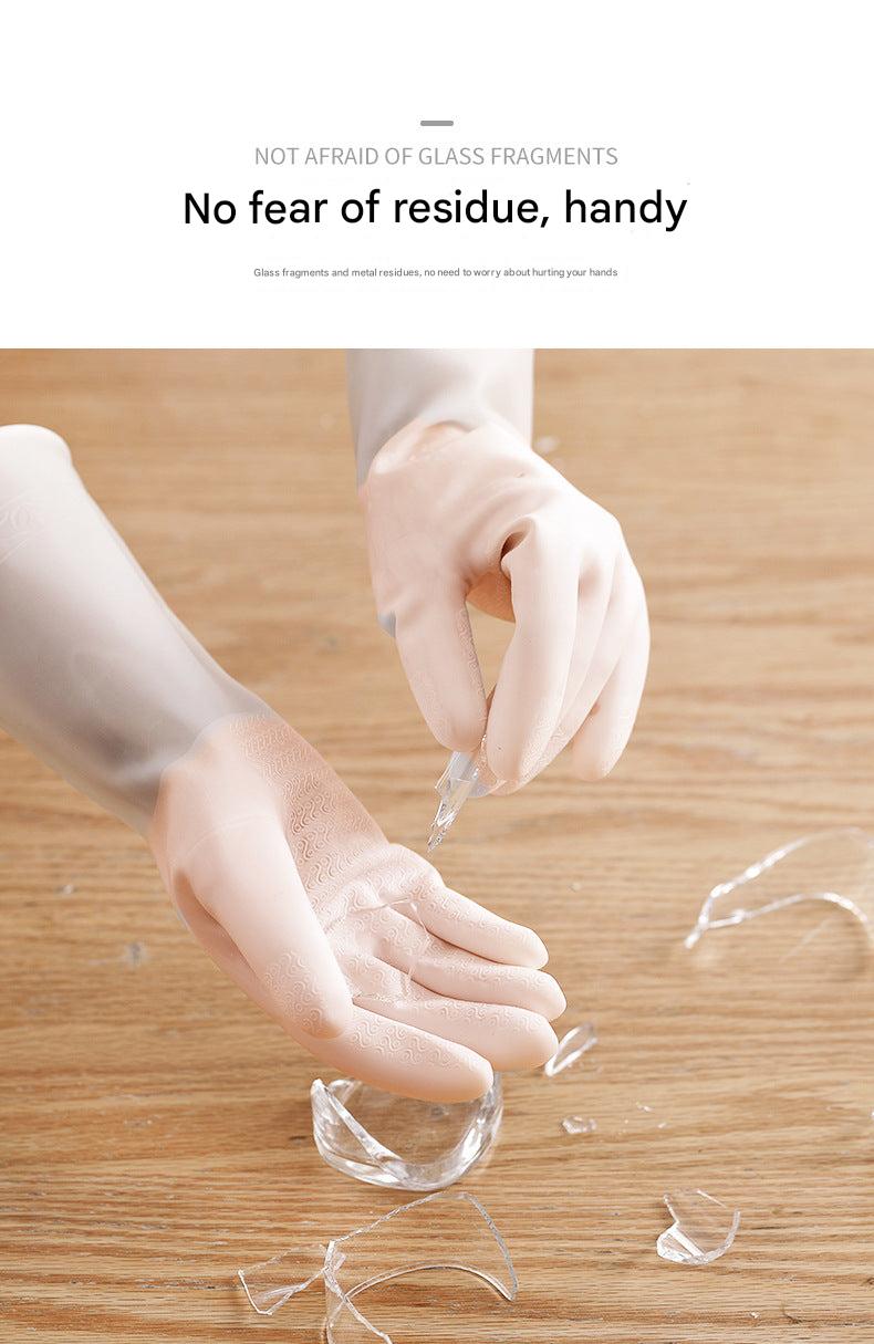 Various colors of kitchen gloves