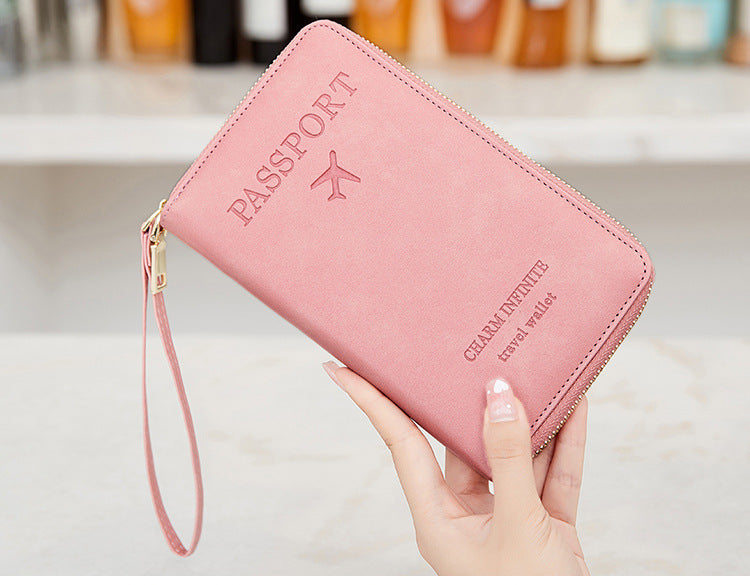 RFID passport holder in brown