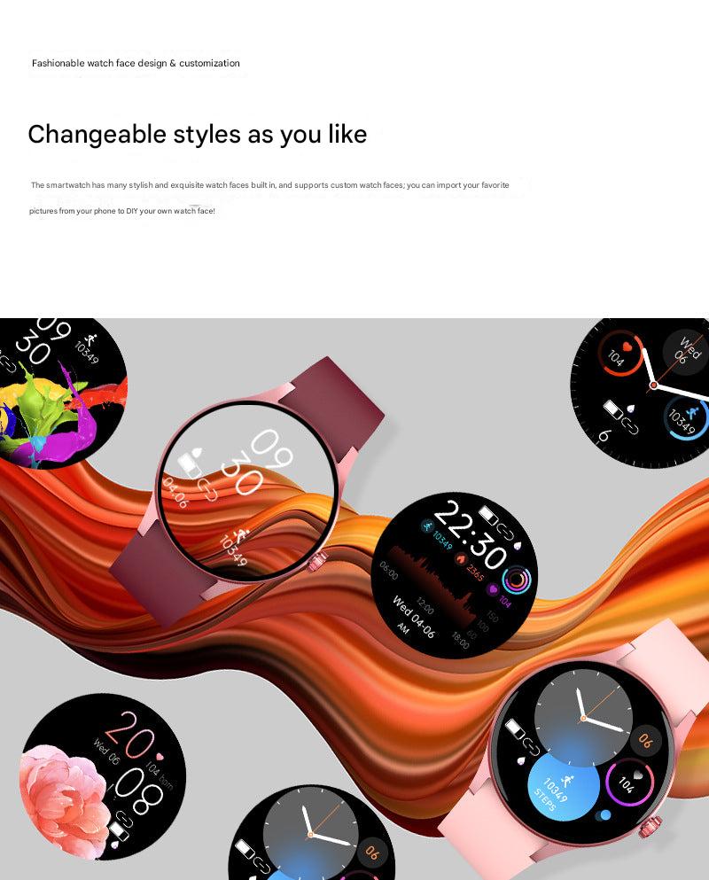 Smart Bluetooth fitness watch with heart rate monitoring