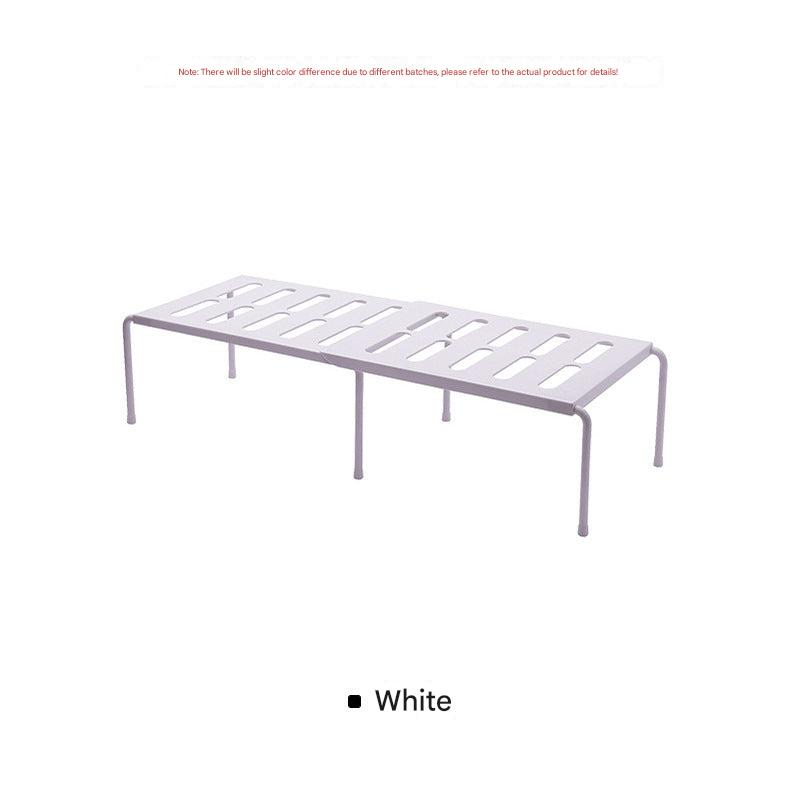 Close-up of modern kitchen organization rack