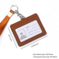 Brown - Horizontal Card Holder with Hand Strap