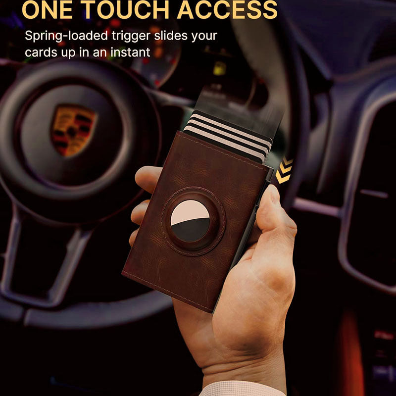 RFID-blocking men's wallet front view