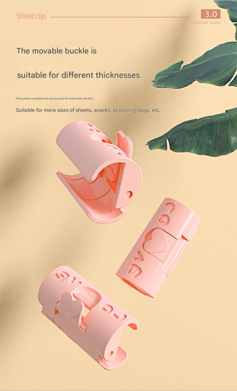 Non-slip bed sheet fastener transparent clip image