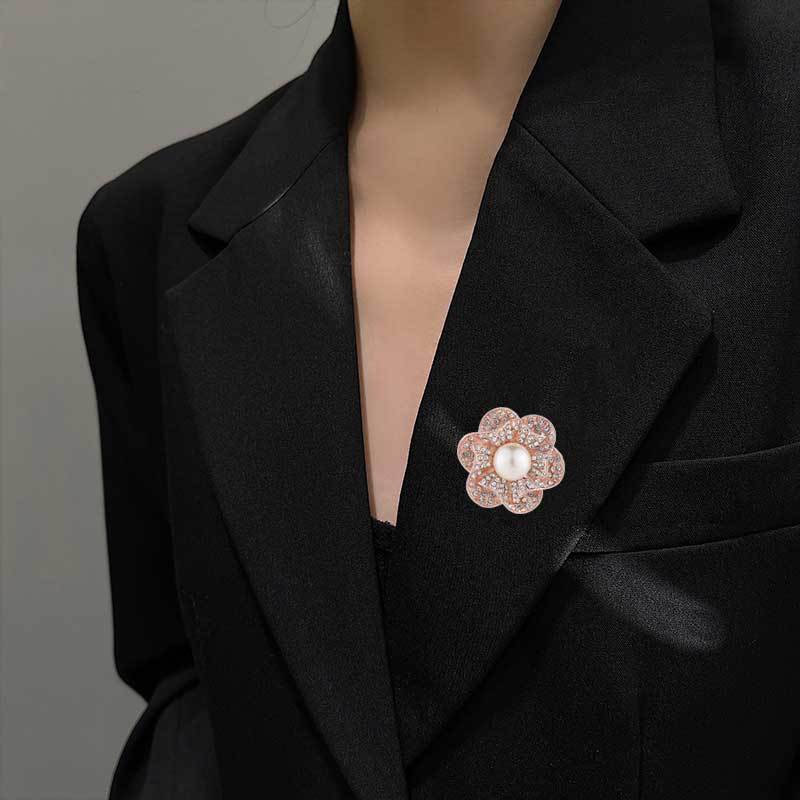 close-up of pearl brooch image 3