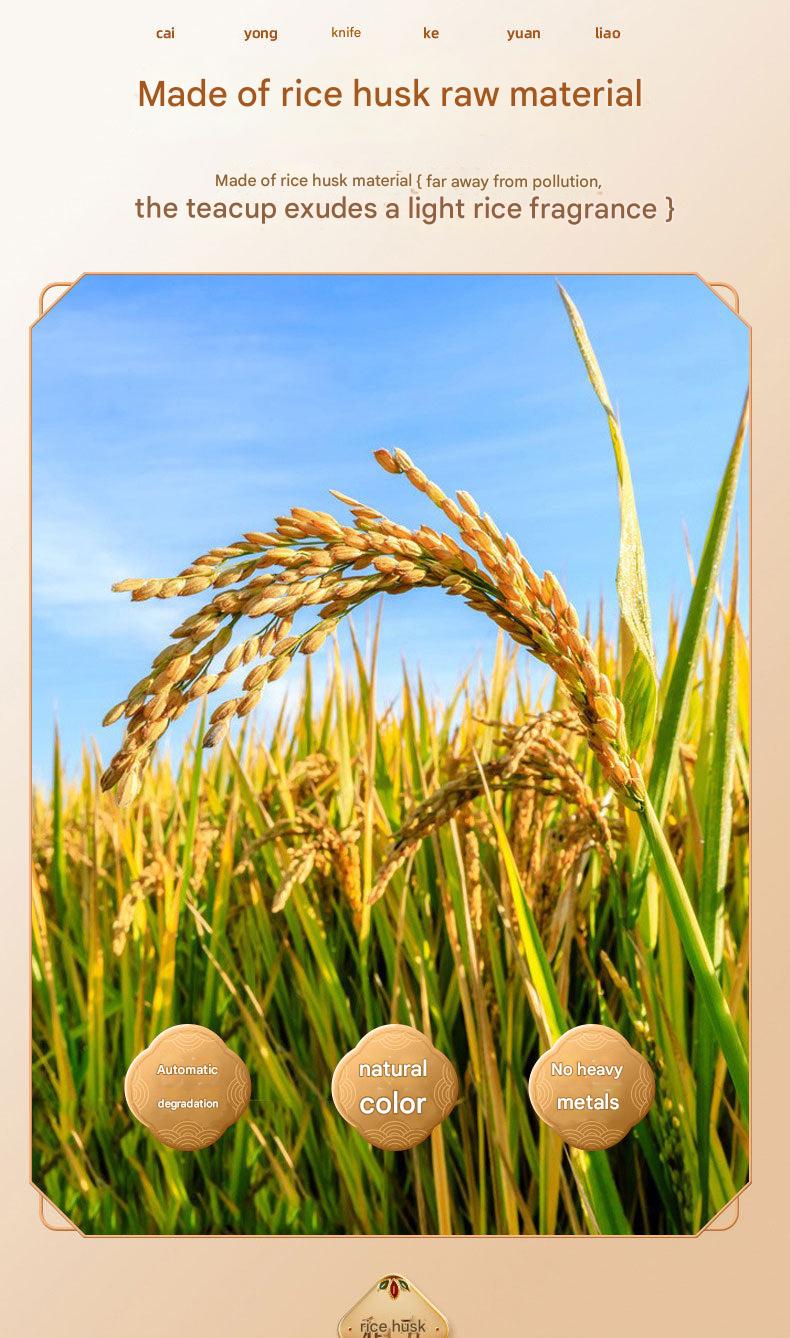 Disposable rice husk tea cup image 1