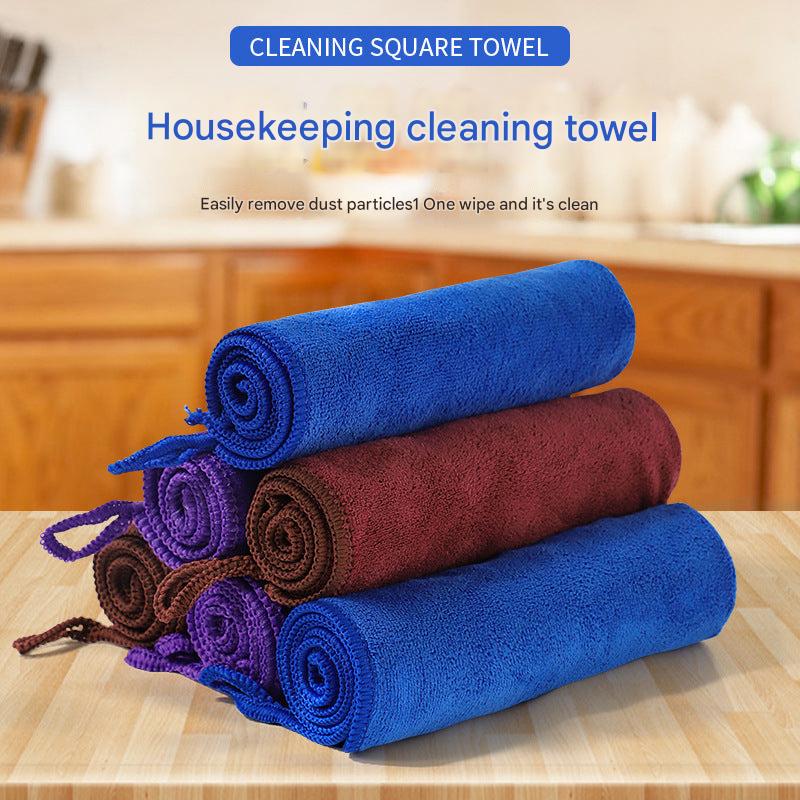 Microfiber cloth with cleaning supplies