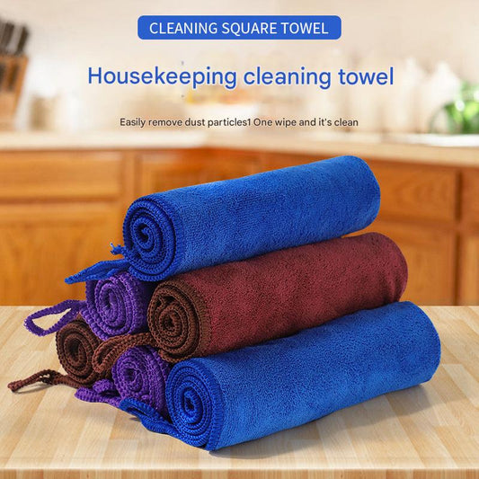 Microfiber cloth with cleaning supplies