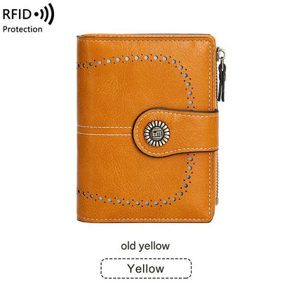 peacock blue RFID wallet