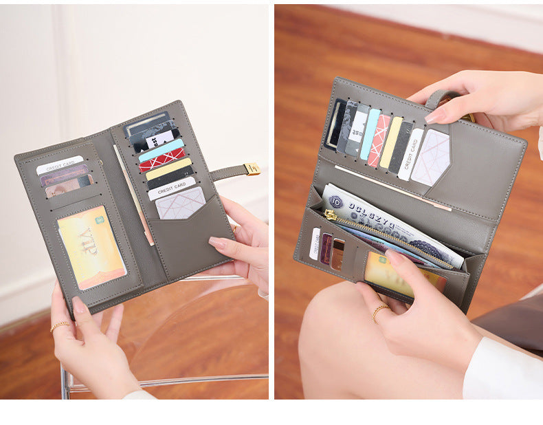 RFID-blocking women's wallet in green