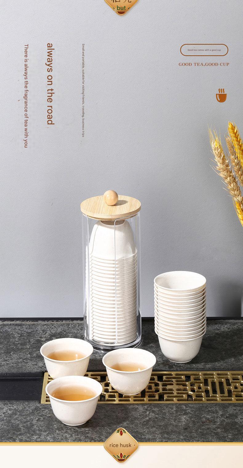 Disposable rice husk tea cup image 9