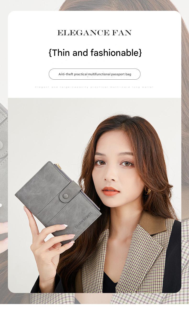 RFID passport holder in blue