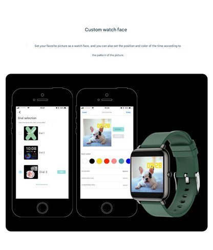 Smart Fitness Tracker Watch charging with magnetic charger