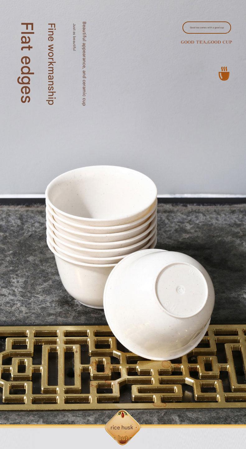 Disposable rice husk tea cup image 7