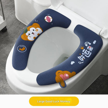 Wealthy cat design toilet seat cover