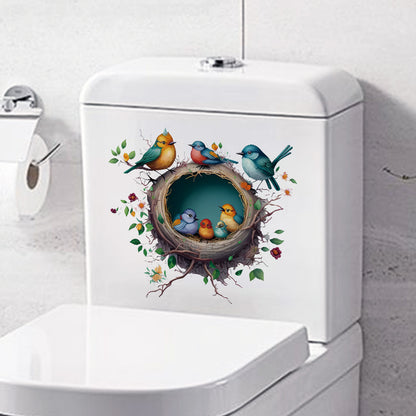 Cartoon sticker for toilet decor design 7