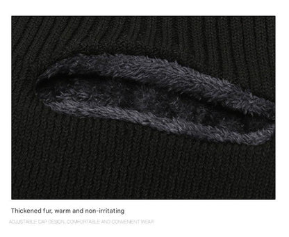 Men's winter fleece knit cap gray