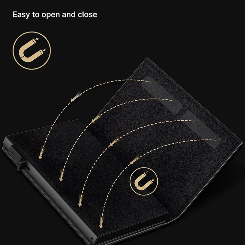 Compact men's wallet in oil wax black