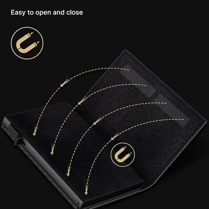 Compact men's wallet in oil wax black