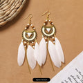 2 - Vintage Tassel White Feather