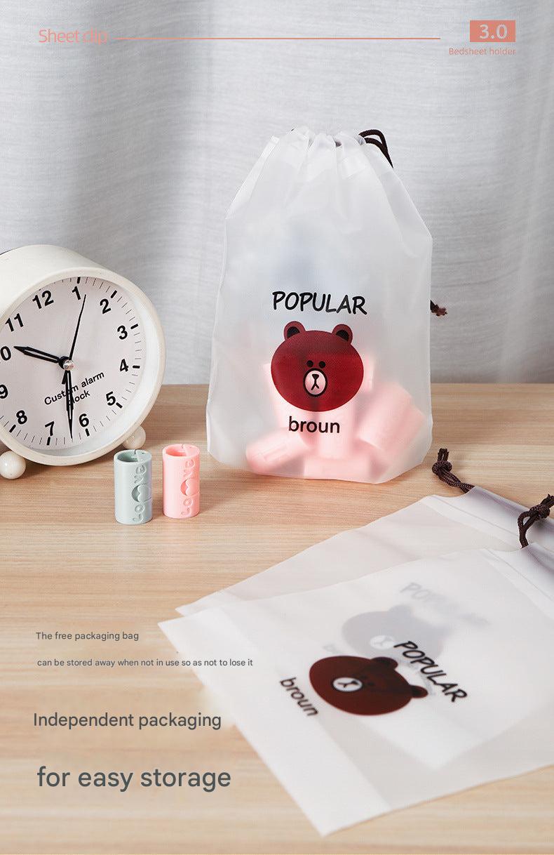 Non-slip bed sheet fastener transparent clip image