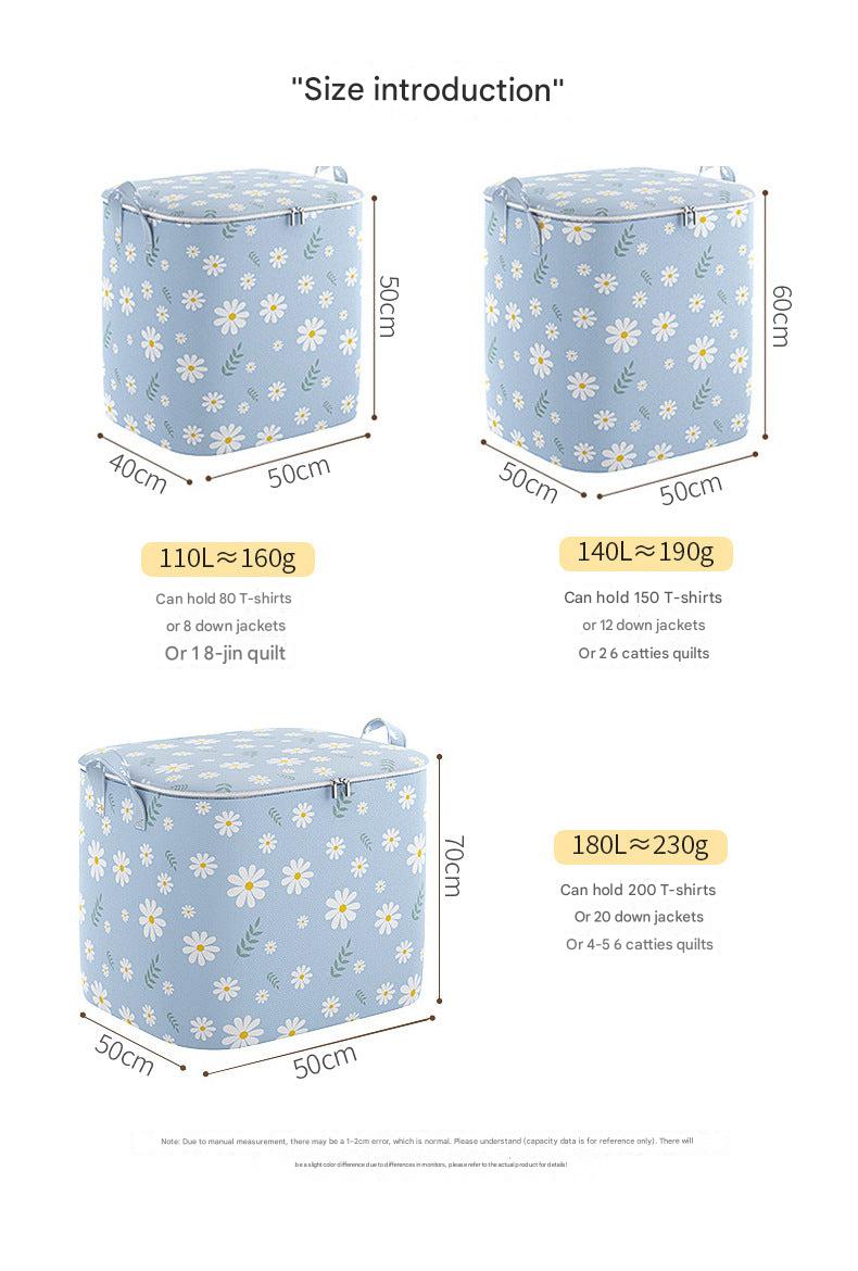 Non-woven storage bag beige daisy