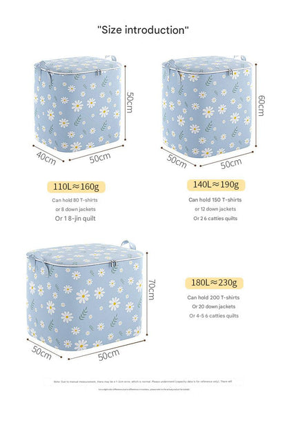 Non-woven storage bag beige daisy