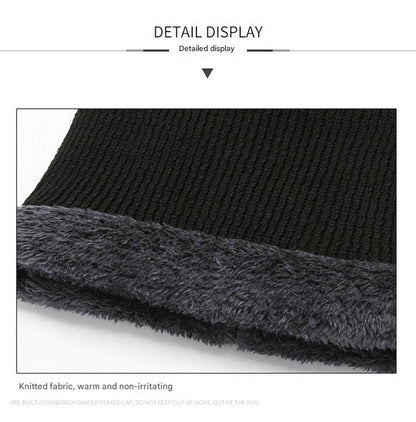 unisex knitted winter beanie in black