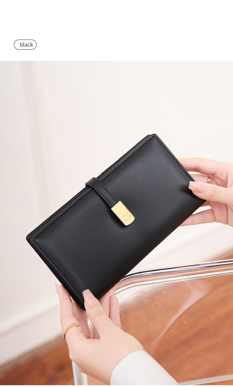 RFID-blocking women's wallet in black