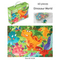 New 60-piece Dinosaur World set + storage bag included (Pack of 2)