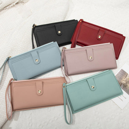 Fashionable women's wallet in wine red