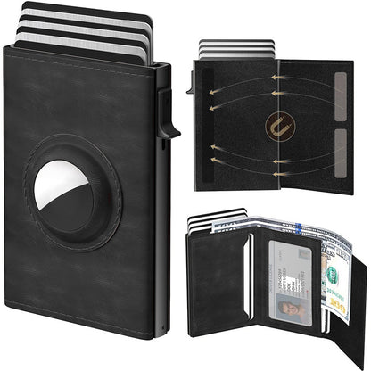 Men's wallet with card pop-up feature