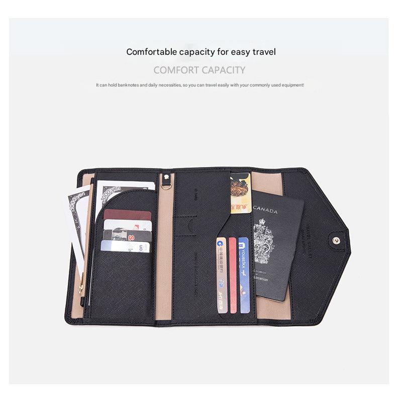 RFID travel passport holder black color