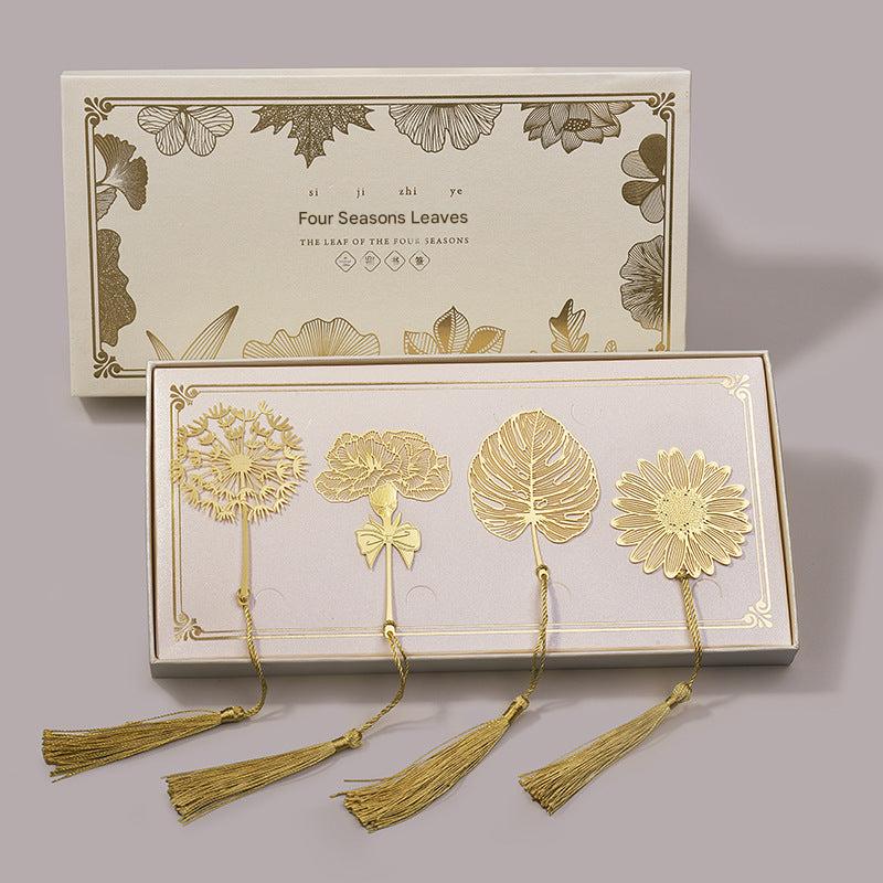 Premium metal bookmark with eco-friendly packaging
